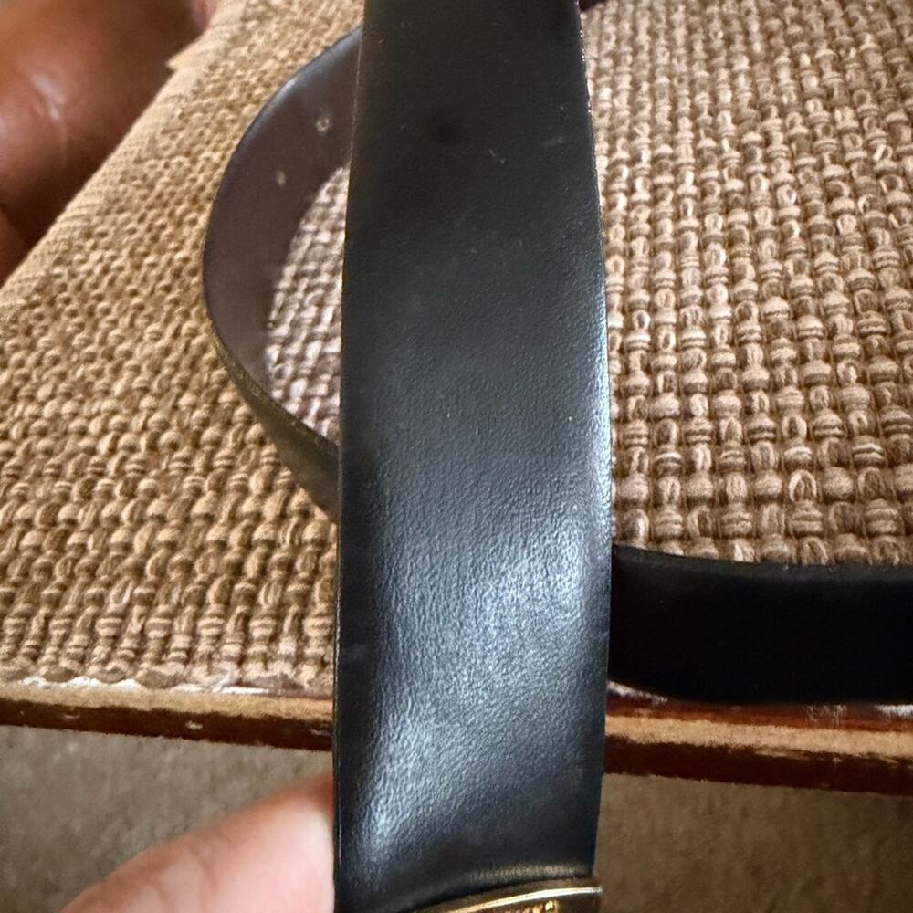 Christian Dior Black /Brown Belt with Gold Buckle - Picture 8 of 12